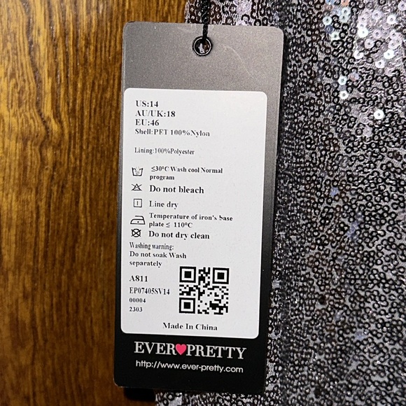 NWT Ever Pretty Elegant V Neck Sequin Evening Dress - Picture 9 of 11
